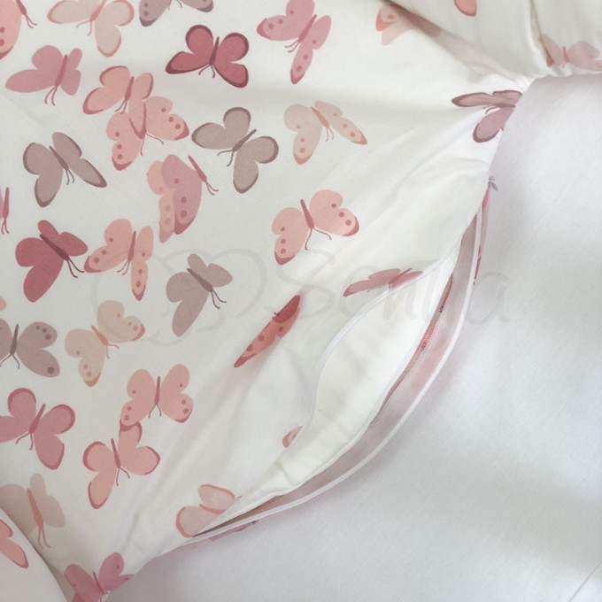 Protectie somn – Baby Nest Fluturi roz